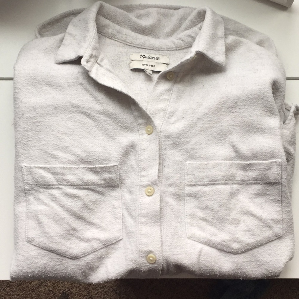Madewell flannel oversized ex-boyfriend shirt